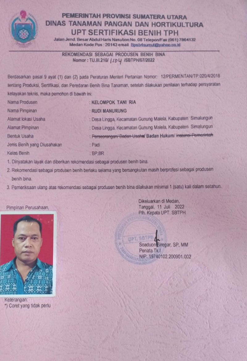 Layanan – UPTD Sertifikasi Benih TPH